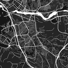 SantaClarita, UnitedStates dark vector art map