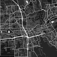 SantaRosa, UnitedStates dark vector art map
