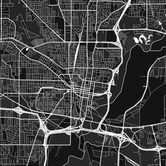 Jackson, UnitedStates dark vector art map