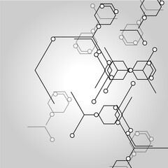 Connecting dots in abstract style. Abstract background technology graphic design