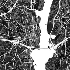 Alexandria, UnitedStates dark vector art map