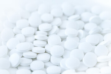 Fototapeta na wymiar Medicine background of white pills