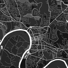Clarksville, UnitedStates dark vector art map