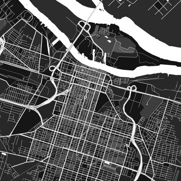 Savannah, UnitedStates dark vector art map