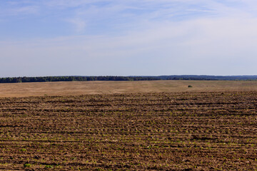 plowed field zhytomyr region ukraine