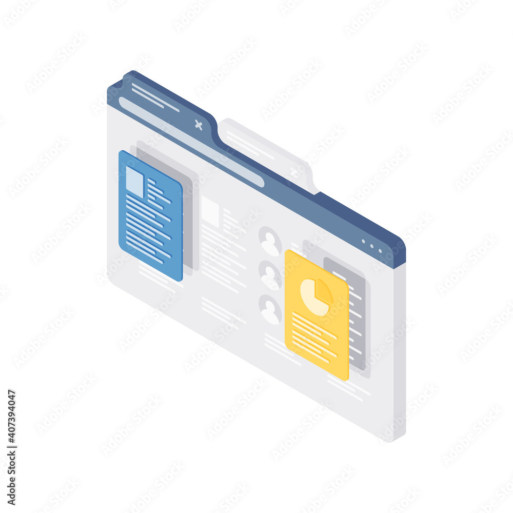 Aufkleber vector template of website page with analytic service
