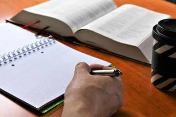 notebook and pen