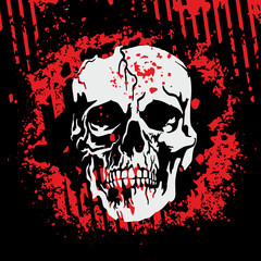 Gothic sign with skull, grunge vintage design t shirts