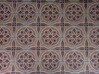 Repeating flower pattern tile