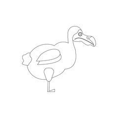 childish illustration of dodo bird on white background © robcartorres