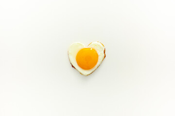 a heart shaped chicken egg