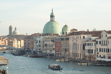 Naklejka premium venice sea view from bridge historic panorama