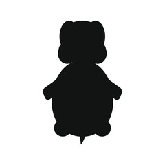 childish illustration, turtle on white background