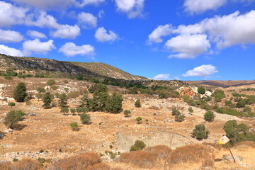 The mountains of Cyprus near the coast and the cliff of Avakas