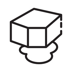 Butter Food Icon. Vector Design Illustration Sign.