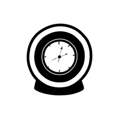 Clock vector illustration hand drawn doodle. Isolated over white background. Workplace. Office