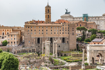 The Tabularium,  the official records office of ancient Rome and housed the offices of many city officials. situated within the Roman Forum.