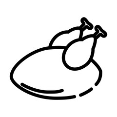 Chicken Food Icon. Vector Design Illustration Sign.