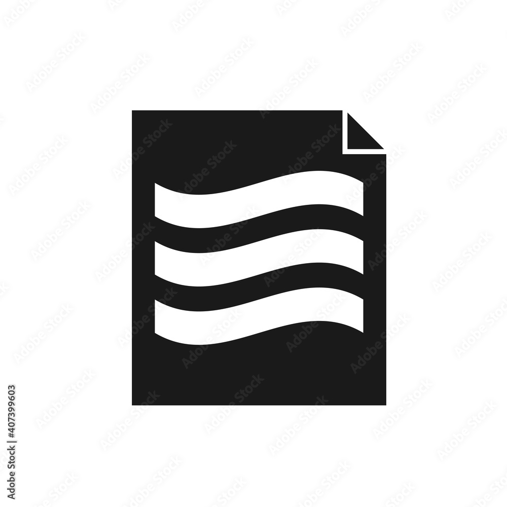 Poster document vector icon isolated vector graphic. paper document page icon vector element. agreement fil