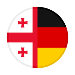 Obraz premium round icon with georgia and germany flags 