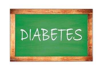 Fototapeta premium DIABETES text written on green school board.
