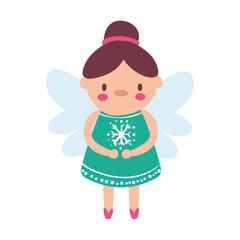 cute fairy godmother isolated icon
