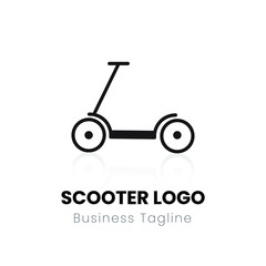 Scooter logo vector design. Eps 10 vector illustration.