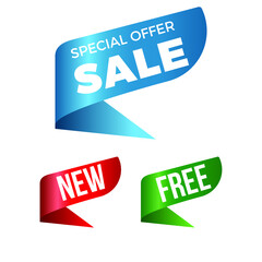 New tag ribbon banner vector. Eps10 vector illustration.