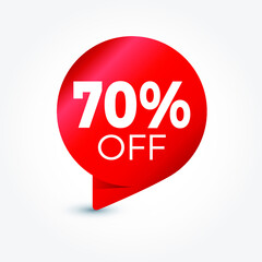 Special offer sale red tag isolated vector illustration. Discount offer price label, symbol for advertising campaign in retail, sale promo marketing. Eps10 vector illustration.