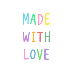 Made with love hand lettering