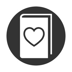 Simple illustration of heart icon for St. Valentines Day