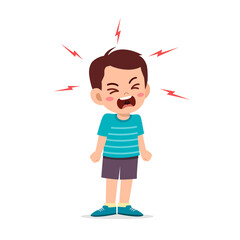little boy tantrum and scream very loud