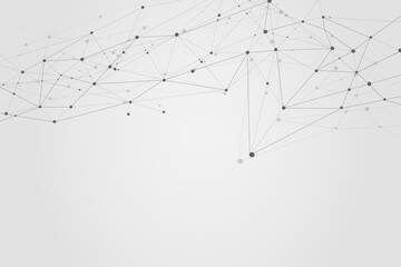 Abstract connecting dots, Polygonal background, technology design, vector illustration