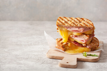 grilled ham and cheese sandwich