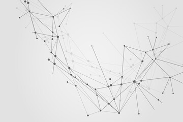 Abstract connecting dots, Polygonal background, technology design, vector illustration
