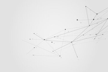 Abstract connecting dots, Polygonal background, technology design, vector illustration