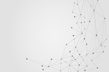 Abstract connecting dots, Polygonal background, technology design, vector illustration