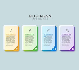  infographic steps flat design premium Vector Business Templates