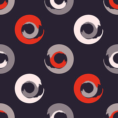 Geometric shapes from strokes. Drawing with a fountain pen. Seamless pattern. Vector illustration for web design or print.