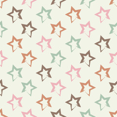 Geometric shapes from strokes. Drawing with a fountain pen. Seamless pattern. Vector illustration for web design or print.