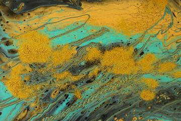 art photography of abstract marbleized effect background with creative colors. Beautiful paint.