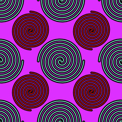 Abstract circles background on purple, texture for design, seamless pattern, vector illustration