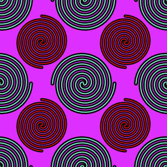 Abstract circles background on purple, texture for design, seamless pattern, vector illustration