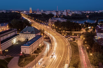 City of Warsaw by night