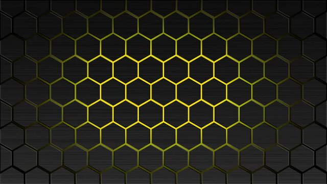 六角形メタル 黄色 Metal BG01_YL