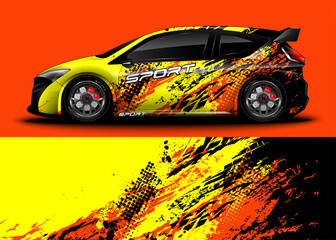 Abstract background racing sport car for wrap decal sticker design and vehicle livery