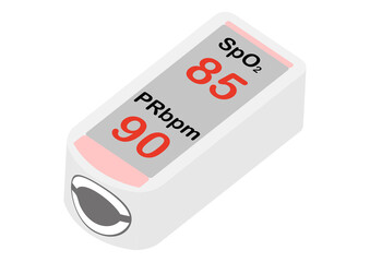 ピンクのパルスオキシメーター、値は低い