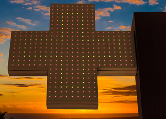 Croix leds pharmacie 