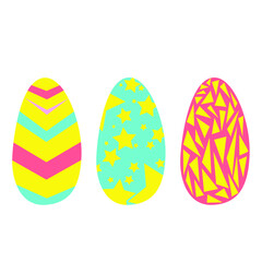 vector illustration holiday bright easter, easter eggs