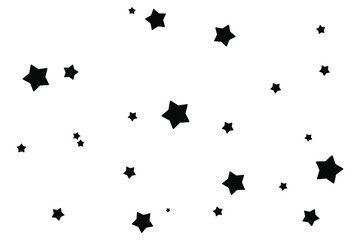 Obraz na płótnie Canvas Stars confetti with glitter. Light background. White abstract texture. Festive decoration element. New Year Christmas. Elegant invitation template.